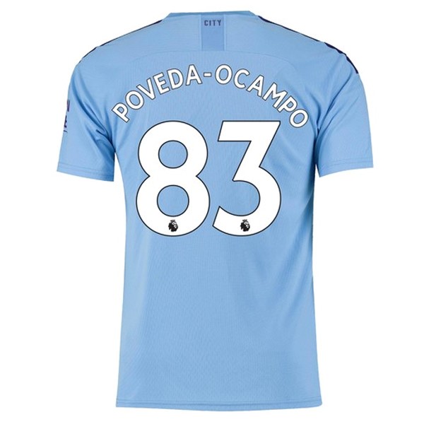 Camiseta Manchester City NO.83 Poveda Ocampo 1ª 2019/20 Azul
